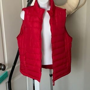 dip Red Puffer Vest
